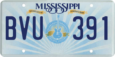 MS license plate BVU391