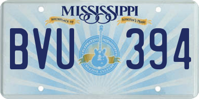 MS license plate BVU394