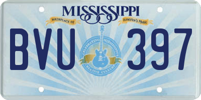 MS license plate BVU397