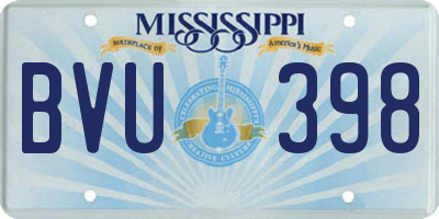 MS license plate BVU398
