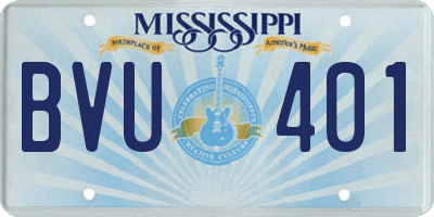 MS license plate BVU401