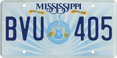 MS license plate BVU405