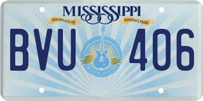 MS license plate BVU406