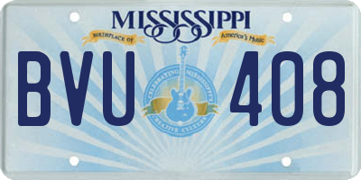 MS license plate BVU408