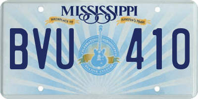 MS license plate BVU410