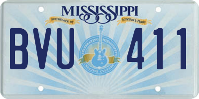 MS license plate BVU411