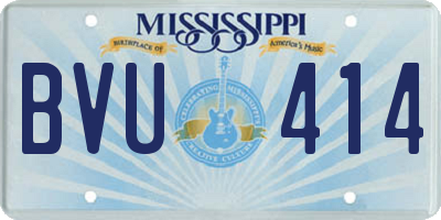 MS license plate BVU414