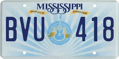 MS license plate BVU418