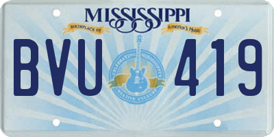 MS license plate BVU419