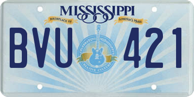 MS license plate BVU421