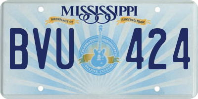 MS license plate BVU424