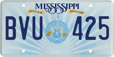 MS license plate BVU425
