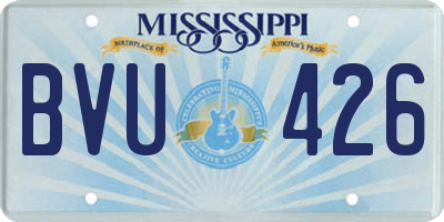 MS license plate BVU426