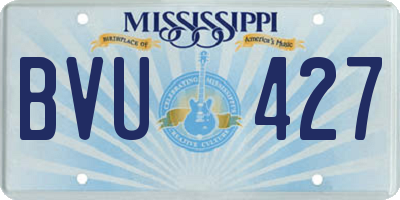 MS license plate BVU427