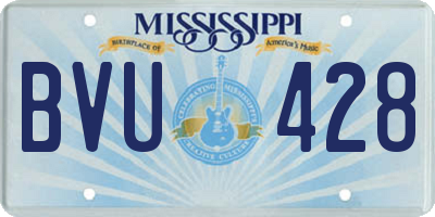 MS license plate BVU428