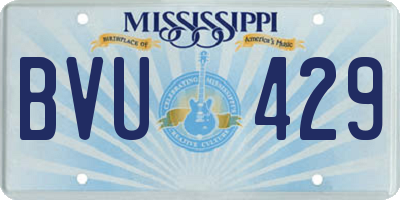 MS license plate BVU429
