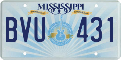 MS license plate BVU431