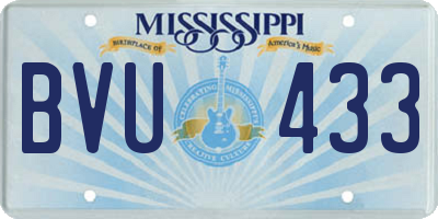 MS license plate BVU433