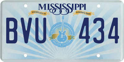 MS license plate BVU434