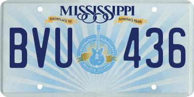MS license plate BVU436
