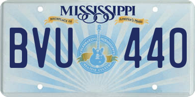 MS license plate BVU440
