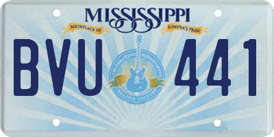 MS license plate BVU441