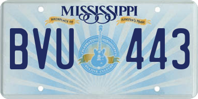 MS license plate BVU443