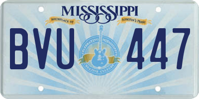 MS license plate BVU447