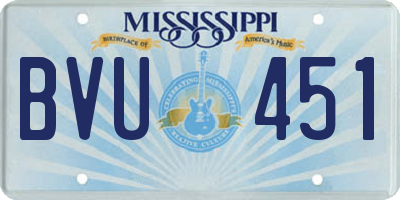 MS license plate BVU451