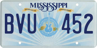 MS license plate BVU452