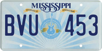 MS license plate BVU453