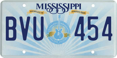 MS license plate BVU454