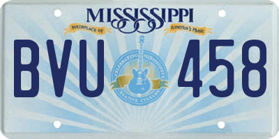 MS license plate BVU458