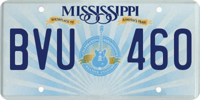 MS license plate BVU460