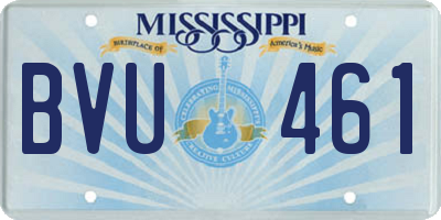 MS license plate BVU461