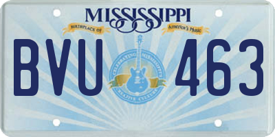 MS license plate BVU463