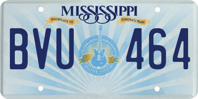 MS license plate BVU464