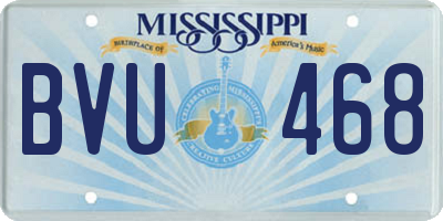 MS license plate BVU468