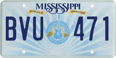 MS license plate BVU471