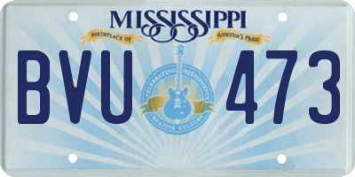 MS license plate BVU473