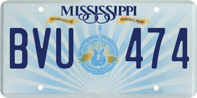 MS license plate BVU474