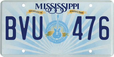 MS license plate BVU476