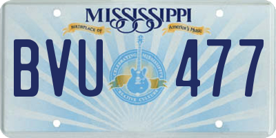 MS license plate BVU477
