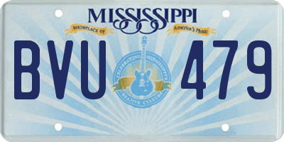 MS license plate BVU479