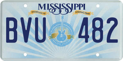MS license plate BVU482
