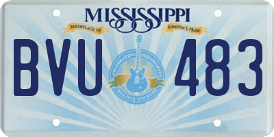 MS license plate BVU483