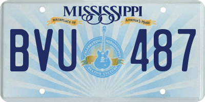 MS license plate BVU487