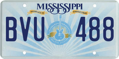 MS license plate BVU488