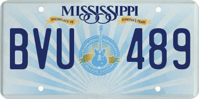 MS license plate BVU489