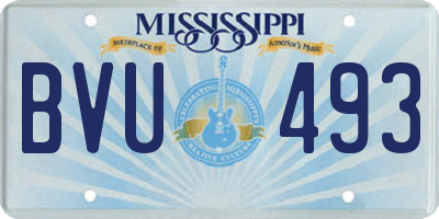 MS license plate BVU493
